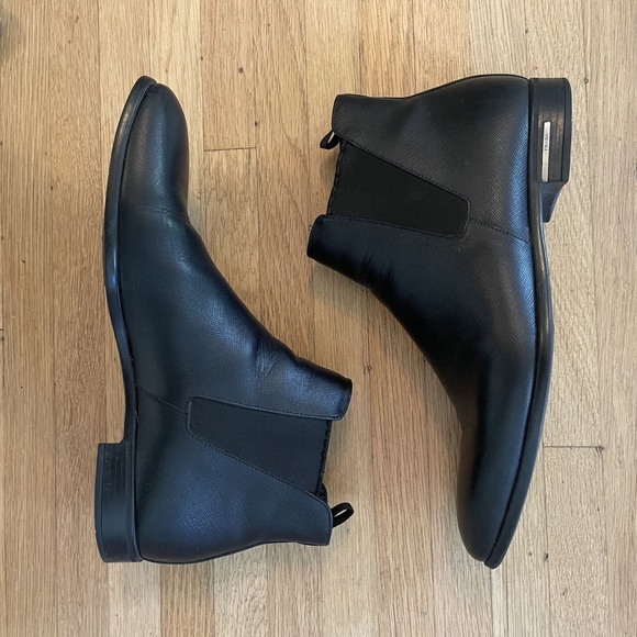 PRADA Saffiano Leather Chelsea Boots main image 8